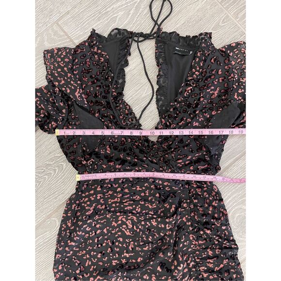 ASOS DESIGN Velvet Animal Print Party Dress Size 6 - Picture 10 of 10